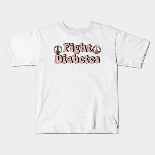 Fight Diabetes Dusty Rose Kids T-Shirt